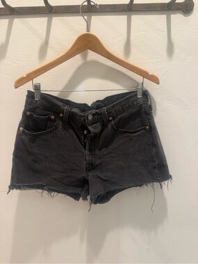 Levi’s Black Denim cutoff shorts